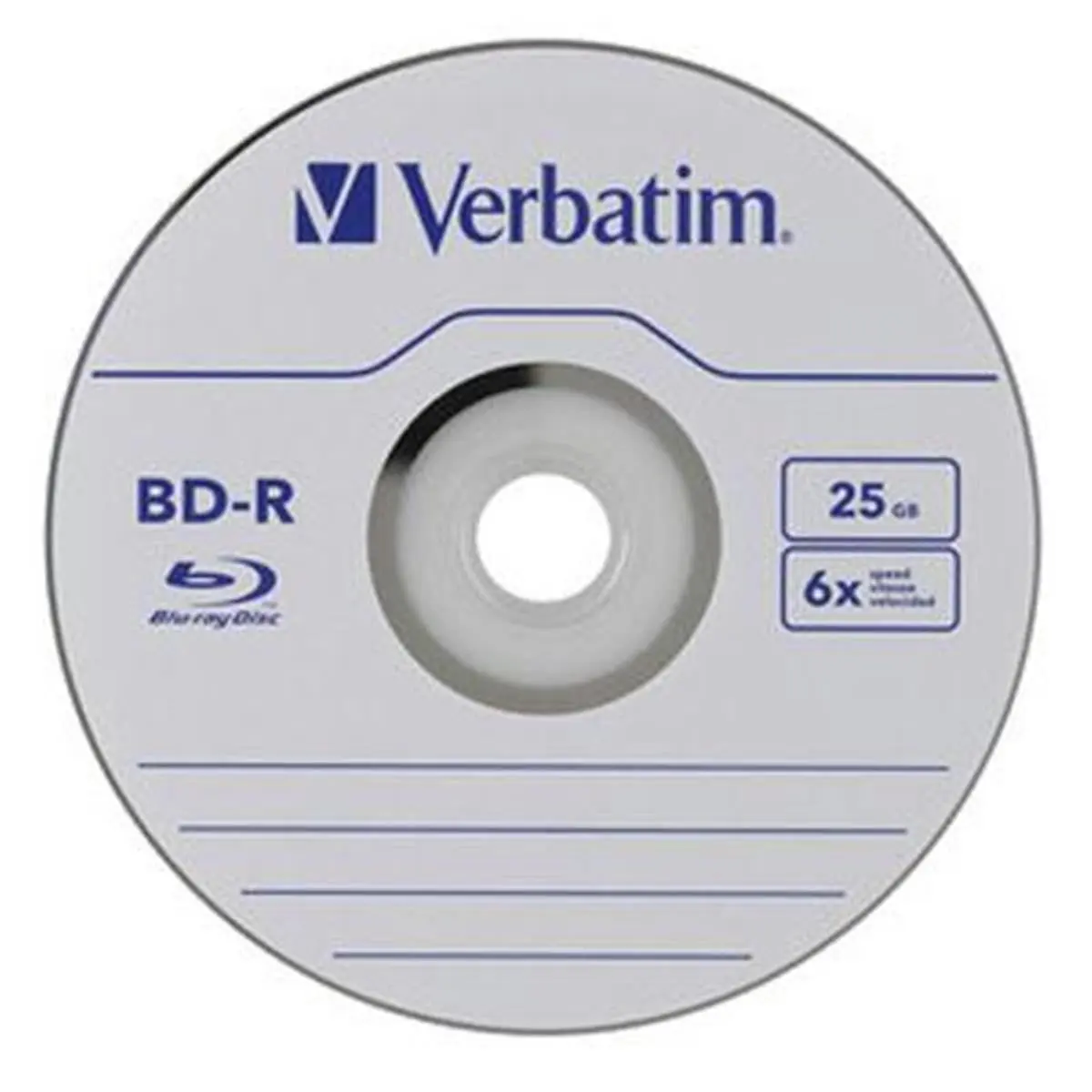 212 MAIN Verbatim BD-R 25GB 6x Hardcoat 1-Time Rec. Disc, 50-Piece Spindle Pack, One-Time Rec.