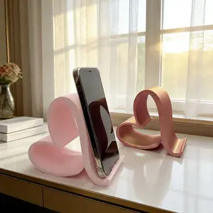 1pc-Heart-shaped phone stand, 3D printed universal phone and tablet stand, desktop organizer, suitable for home, office, as a decoration, for Valentine's Day, Christmas, no power required, creative gift for New Year and digital enthusiasts