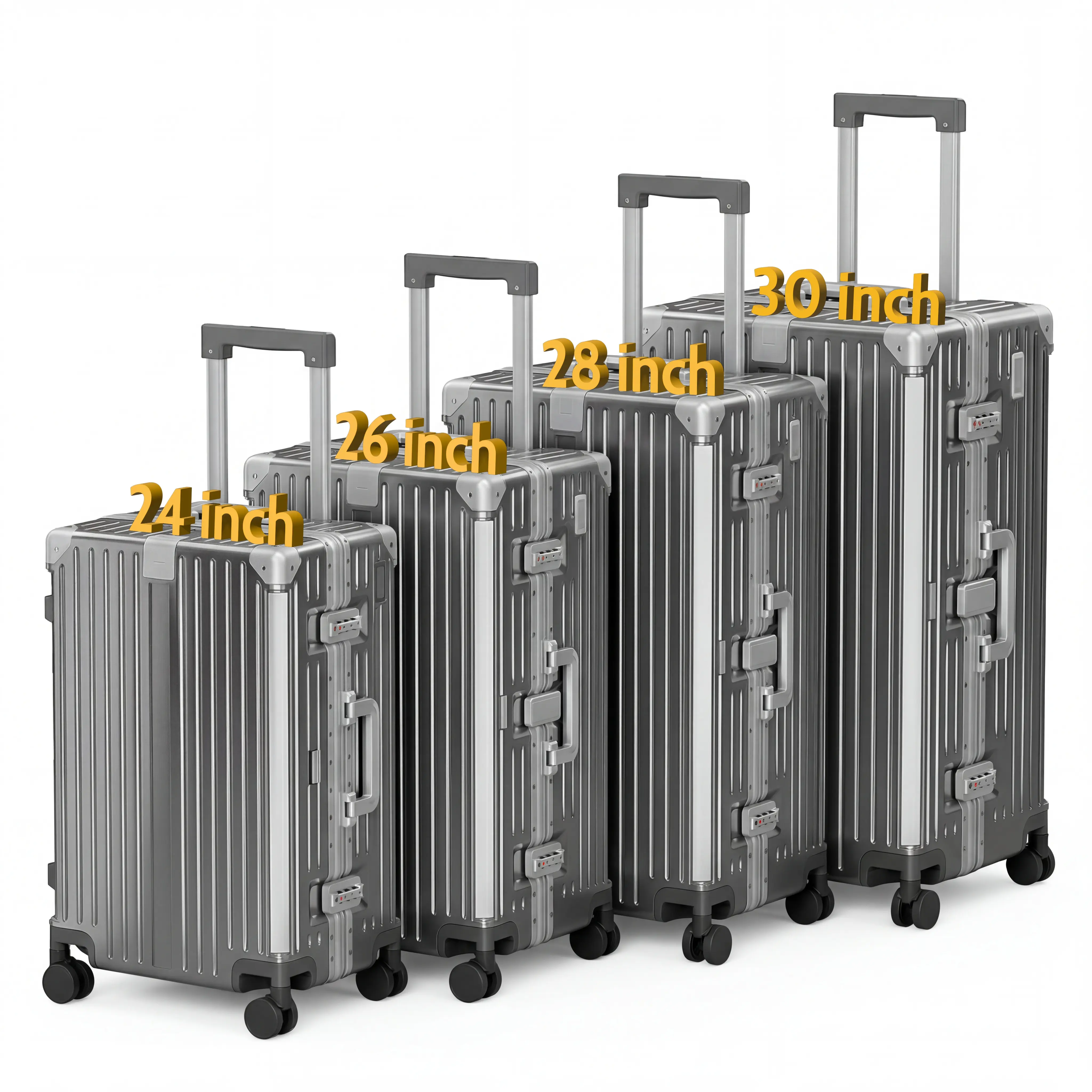 PHIVILLA 20/24/26/28/30 Inch  Luggage, Thickened Aluminum Frame Luggage with TSA Spinner Wheels, 3-Layer PC Hardside Zipperless Travel Suitcase with Type-C USB Charging Port, Cup Holder, tiktokshopstockup