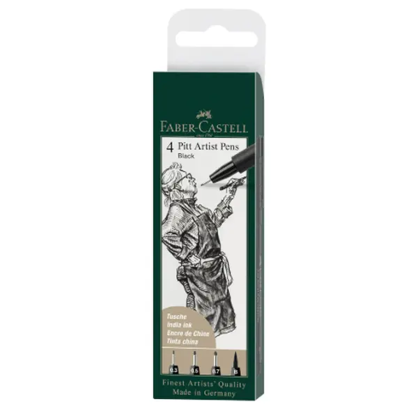 Faber Castell 4 Pitt Artist Pens black