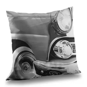 Begin Home Decor C1PC1414Z8G71X 14 x 14 in. Beautiful Old Car - Black Poly Twill Throw for Home Decor