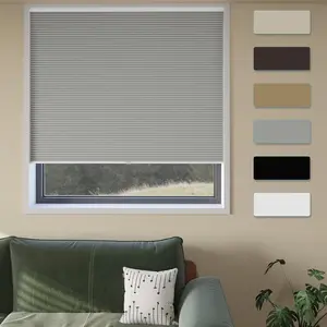 MYshade Cordless Cellular Window Shades No Tools No Drill Blackout Blinds for Indoor Windows Size 29" Wide X 64" Height Grey Room Darkening Window Blinds for Bedroom, Bathroom, Kitchen, Living Room