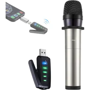 USB  Microphone, UHF Condenser mic for Android, PC , Laptop, PA, Podcasting, Vlogging, YouTube, Vocal Recording, Gaming, Singing Practice (System with USB Receiver)