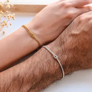 Infinity Knot Bracelet for Women & Men | Adjustable Friendship Bracelet | Minimalist Couple Jewelry Gift