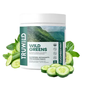 TRUWILD Wild Greens Organic Superfood Powder 30 Servings Vegan Non-GMO Plant-Based Nutrient-Dense Superfood
