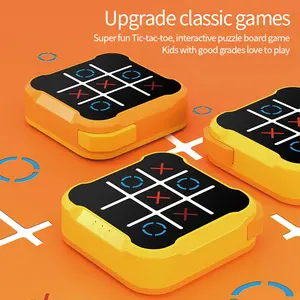Tic-tac-toe Game Machine for Boys & Girls Over 3 Years Old, Educational Electronic Tic-tac-toe Game Toy, Portable Tic-tac-toe Handheld Game for Improve Boys & Girls's Logic and Memory