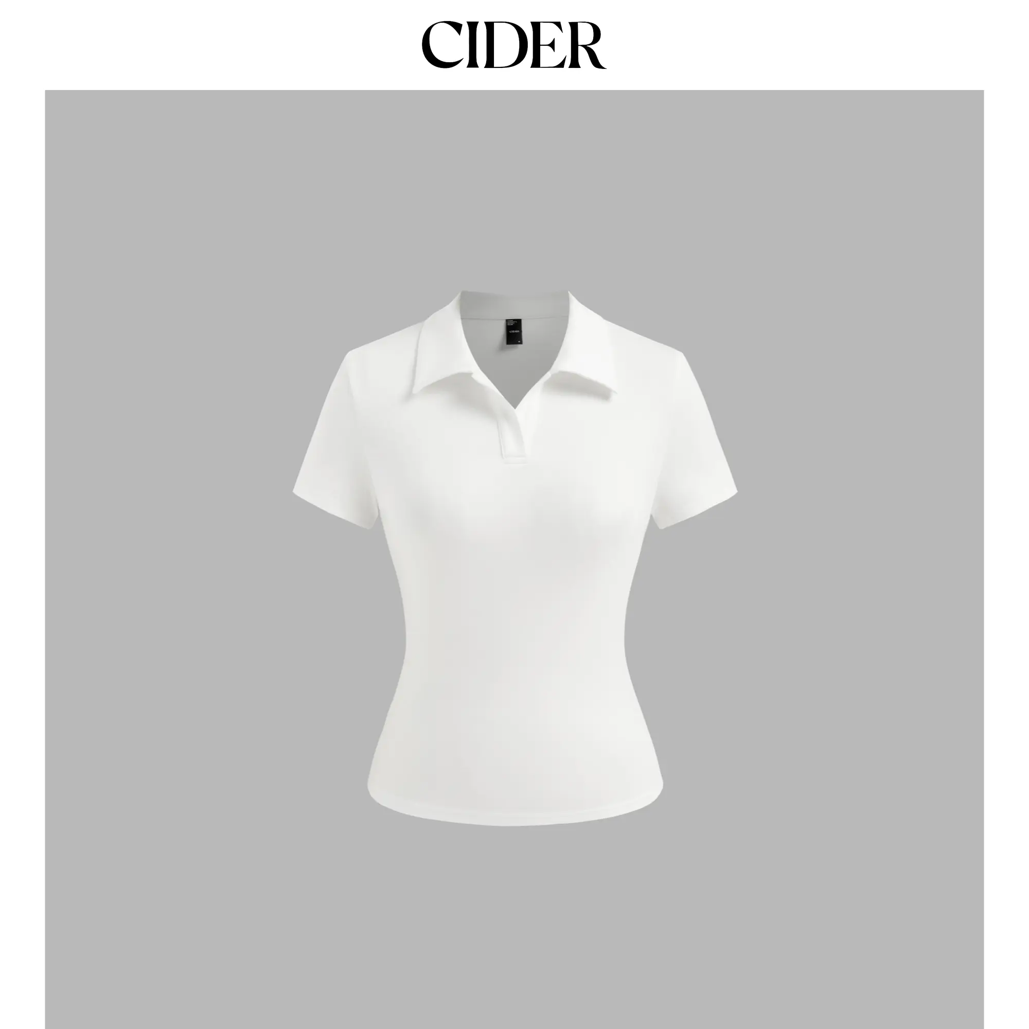 Cider Collar Solid Short Sleeve Tee