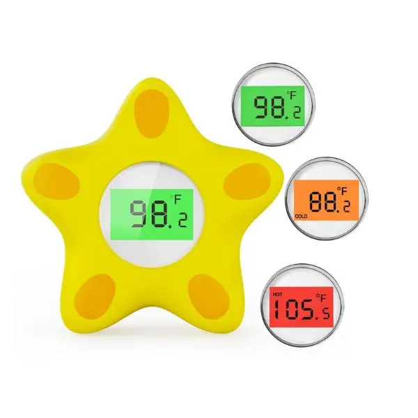 Baby Bath Thermometer – Digital Floating Water Thermometer for Baby Bath, Infant & Toddler Tub Temperature Monitor with 3-Color Backlit Temperature Warning
