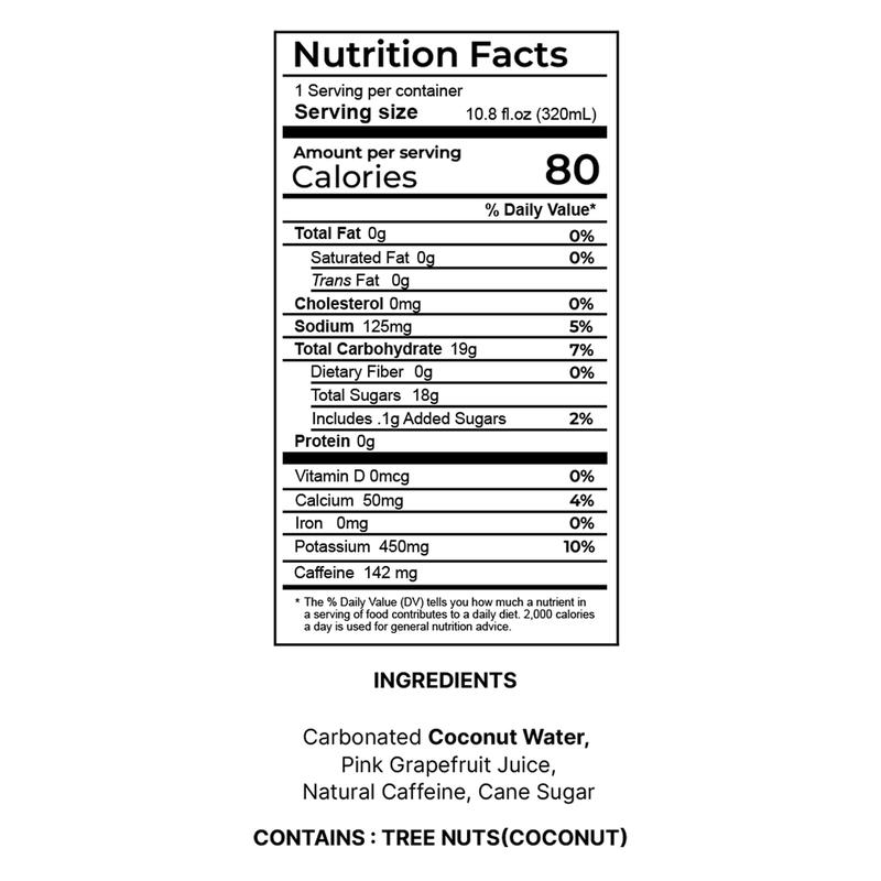 Flova Natural Energy Drink, Electrolytes from Coconut Water, Sports Performance Beverage