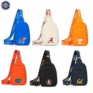 NCAA Sling Backpack Crossbody Bag for Women & Men – Small Anti-Theft Lightweight Chest Bag,Travel Sling Bag with Convertible Shoulder Strap, Cross Body Bag for Gift, Game Day & Concert ,Kansas Jayhawks/Alabama Crimson Tide/Florida Gators,018