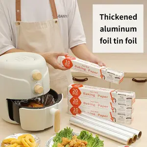 (10 meters) Thickened aluminum foil, tin foil, roll baking tray, baking paper, non-stick, air fryer, barbecue, kitchen, grilled meat, grilled vegetables, cooking universal