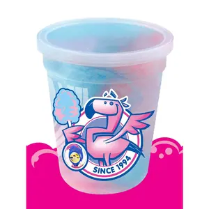 Cotton Candy 2 Pack, Blue Raspberry and Cherry Swirl Flavors in 1.5 oz Tubs, Carnival Style Individual Treats