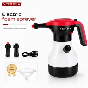 NEBURIA Electric Foam Sprayer,Rechargeable High Pressure Foam Cannon for Car Wash,Auto Detailing,Home,Industrial Cleaning,Professional Foam Sprayer with Smart Pressure Control Core,Ergonomic Handle,Portable Cordless Cleaner for Kitchen,Windows,Bathroom