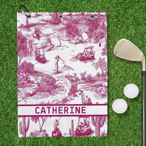 Custom Golf Towel Trendy  Golf Towel Gift For Her Golf Lover Girly Golf Towel Personalized Golf Towel Gifts For Him Golf Accessories,24" X 16" & 16"×16"