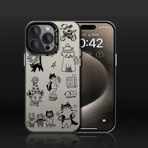 Whimsical Feline Magical Charm Smartphone Cellphone Case, Premium Protective Cover Shell Accessory for iPhone 11 12 13 14 15 16 17 Pro Max Air Plus, Slim, Shockproof, Lightweight, Durable with Premium Colors