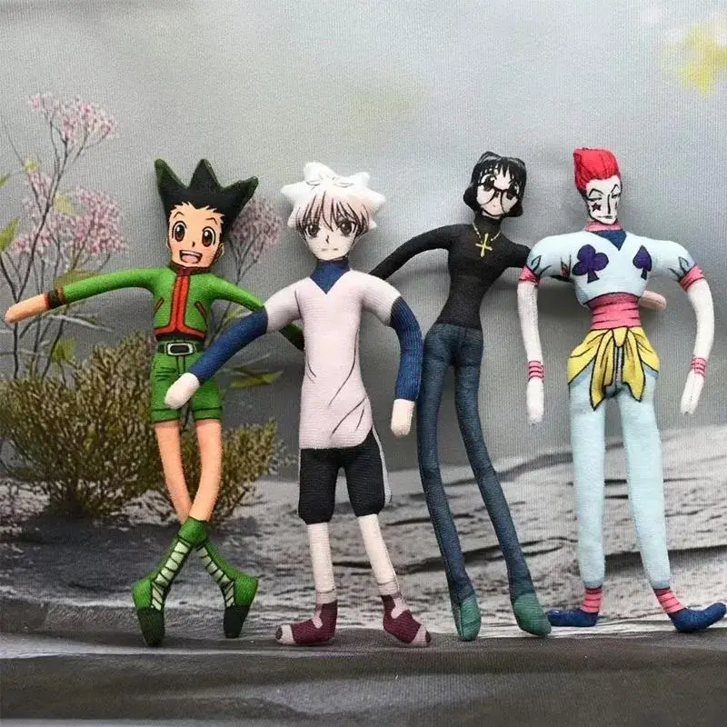 Anime Hunter Killua Zoldyck Cosplay Plush Doll Stuffed Dolls Cute Plushies Room Decoration Abstract Wire Joint Twistable Gifts
