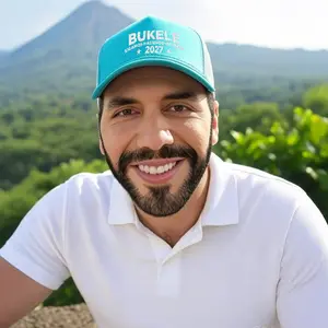 Cyan Bukele 2027 Hat - "Keep Making History" Patriotic Cap with Star Design and Text for 2027