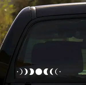 Big Daddy Decals - Moon Phase Design - Lunar, Moon, Full Moon, New Moon, Stars