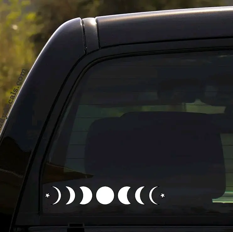 Big Daddy Decals - Moon Phase Design - Lunar, Moon, Full Moon, New Moon, Stars