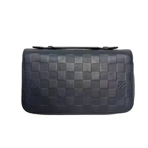 Pre-owned Damier Graphite coated canvas Small Leather Goods Louis Vuitton Brazza Wallet, Small Leather Goods, Black/Grey, S014260324007, with Light Wear