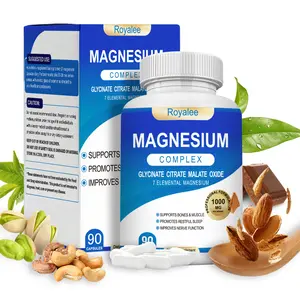 Royalee Magnesium cirate magnesium fot sleep magnesium glycinate magnesium complex 1000mg magnesium supplement magnesium complex benefits for woman magnesium benefits for man cápsulas de magnesio
