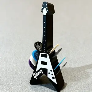 Mini Guitar Pick Holder Stand, Guitar Music Accessory Gift, Perfect for Guitar Lovers and Players, Stylish Display Rack for Picks