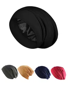 Silk Bonnet for Sleeping Women and Men, No More Frizzy Tangled Hair, Real Silk Sleep Cap for Curly Hair, Comfortable Nightwear Accessory