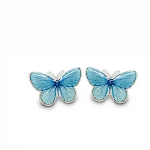Blue Butterfly Stud Earrings