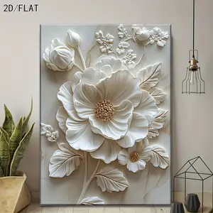 Modern Abstract Art Canvas Print, Floral Wall Art, Floral Prints, Framed Ready to Hang, Perfect Gift for Office, Living Room, Bedroom, Bathroom