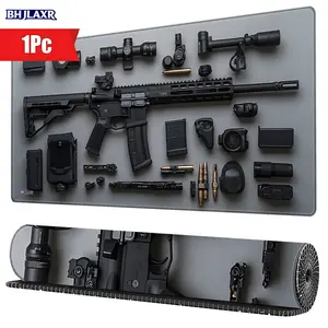 Tactical AR - Style Firearm Components & Accessories Set with Scopes Magazines Ammo Foregrip Red - Dot Sight Flash Hider Bipod for Assembly/Display,15.7x35.4inch