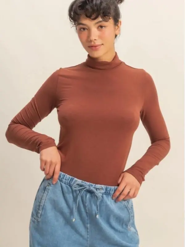 Women's Long Sleeve Turtle Neck Shirts