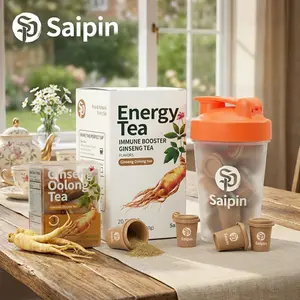 Saipin Ginseng Oolong Tea – 20 Freeze-Dried Capsules | Sugar-Free Natural Tea Drink for Clean Energy & Daily Calm | Caffeine-Free Herbal Tea Pods | Smooth Flavor in Seconds | Perfect Holiday Gift for Wellness Lovers