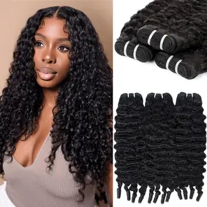 Burmese Curly Bundles Human Hair 12A Grade 100% Unprocessed Brazilian Virgin Hair Weave with Spiral End 3c4a Quick Weave Real Human Hair Extensions for Black Women Gift for Easter Day