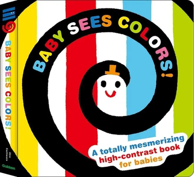 Baby Sees Colors: High-Contrast English Classic Board Book for Newborns (6-12 Weeks) - Akio Kashiwara, Supports Focus, Discerns Shapes, 6.8" H x 6.9" L x 0.6" W, 0.7 lbs, Ideal Gift for Caretakers-Newborn Bonding