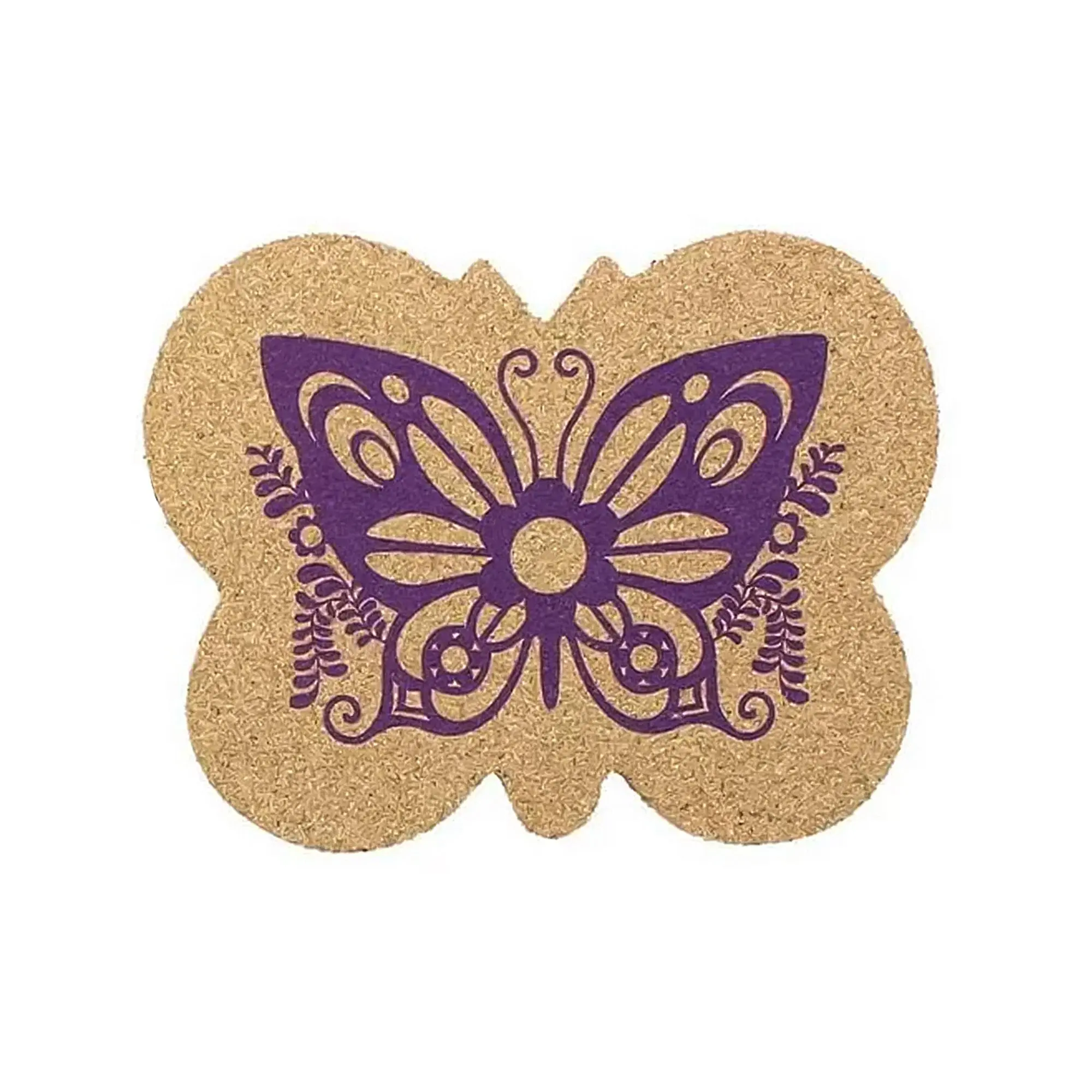 Kitsch on the Rocks Retro Cork Coaster Set - Super Fly, Kitchenware Bar Accessory - Set of 4