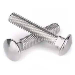 1/4-20 X 1 Carriage Bolts Screws, Stainless Steel 18-8 (304) Round Head Square Neck Carriage Bolts, Fully Threaded, Pack of 20