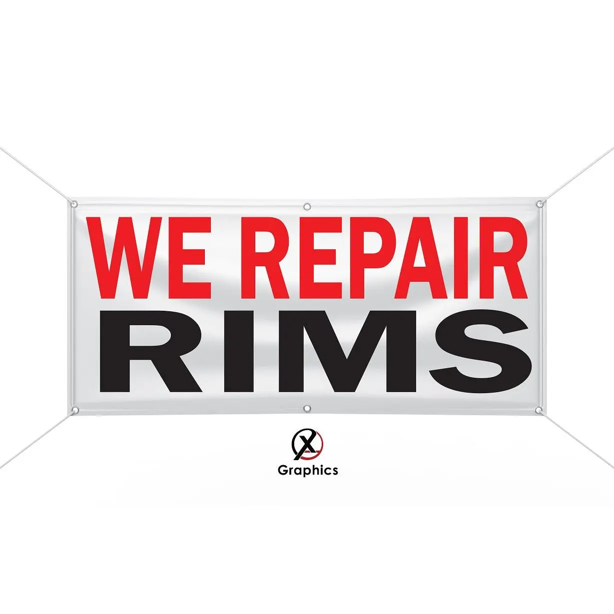 We Repair Rims Vinyl Banner advertising Sign Full color any size Indoor Outdoor Advertising Vinyl Sign With Metal Grommets