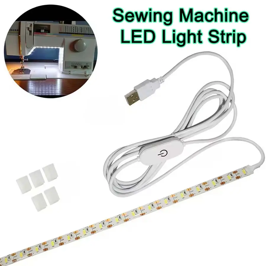 30cm LED Sewing Machine Light Strip, Touch Switch, USB Powered Plug-And-Play, Ideal for Sewing Machines & Crafts, No Battery Needed