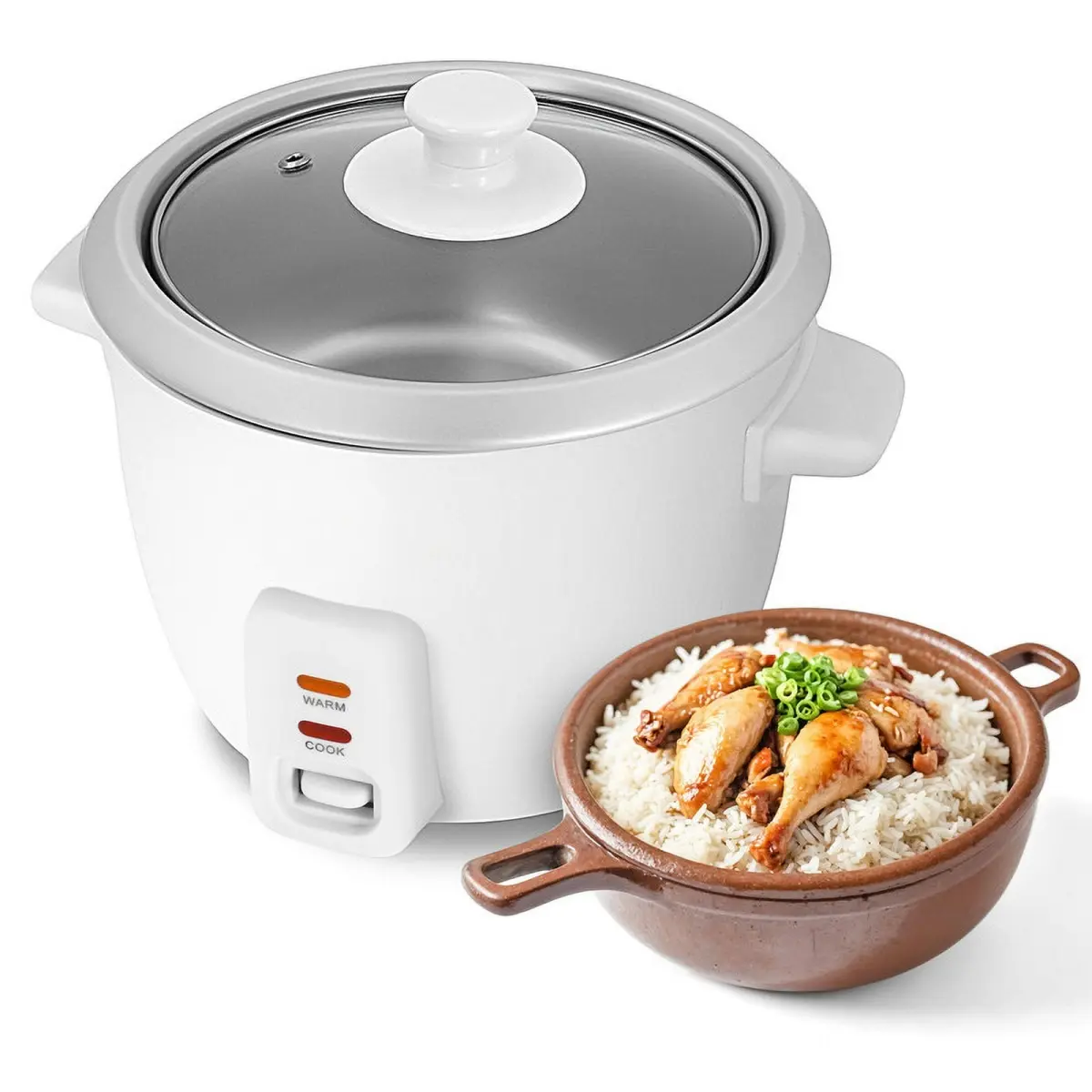 Maximatic ERC350 48 oz Elite 6 Cup Rice Cooker with Glass Lid
