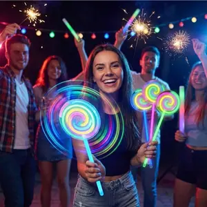Glow Lollipop Light Stick, Luminous Party Prop for Birthday Party, Stage Performance & Festival Atmosphere, Handheld Decoration