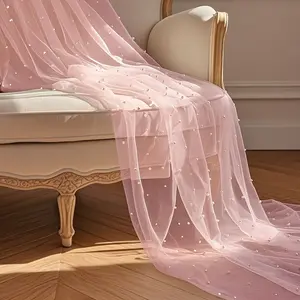 Wedding Celebration Pearl Sheer Table Runner, Valentine's Day Party Decor, Easter Sweetheart Desktop Decoration, Outdoor Wedding Arch Decor, Home Ornament