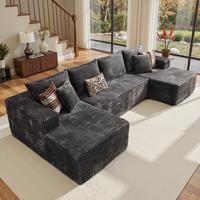 Grey U Shaped with 2*Chaise