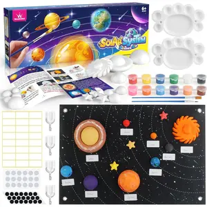 Solar System Project Kit for Kids with Foam Balls Felt Board and Supplies Educational Science Planet Model Toy for School Learning Space Exploration