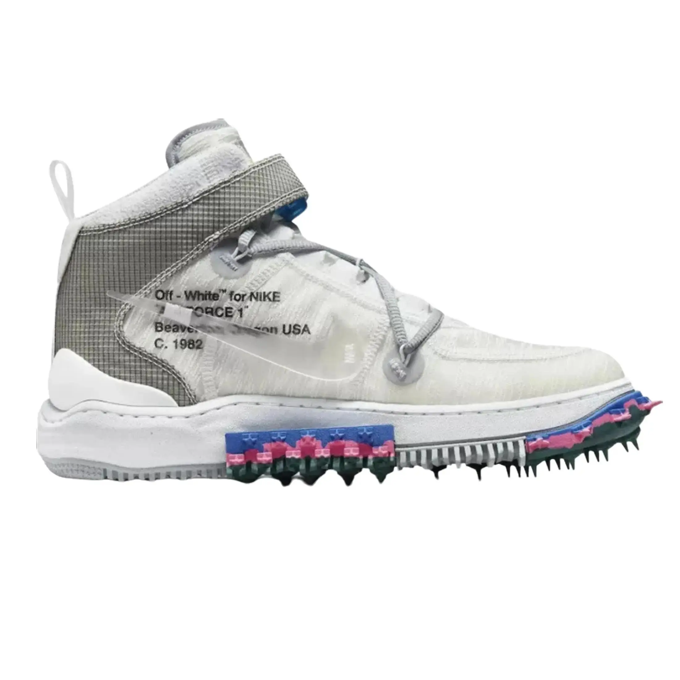 Nike Air Force 1 Mid Off-White White Men's Fashion Shoes New