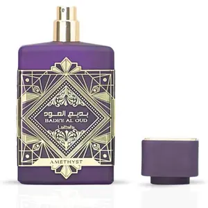 Lattafa Bade'e Al Oud Amethyst for Unisex Eau de Parfum Spray 3.4 Ounce 100 Ml United Arab Emirates Fragrance with Agarwood Amber & Vanilla Notes