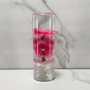 Mr__Grip 4 1/2 Inch Flower Resin Custom Shift Knob Pink Cherry Blossom JDM