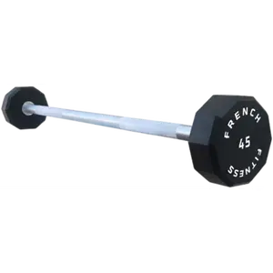 French Fitness Straight Urethane Barbell 45 lbs - Single (New)