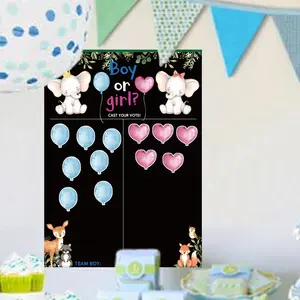 Gender Reveal Decor Set, 54 Voting Gender Reveal Game Ideas, Boy or Girl Party Supplies, Gender Reveal Voting Use, Decoration, Party Favors Assortment
