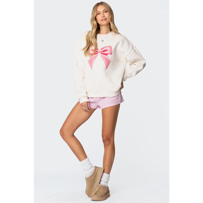 Bow Brat Printed Sweatshirt
