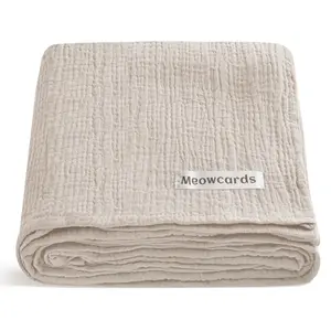 Muslin Swaddle Blankets, Unisex Boys Girls Essentials, Large 47 x 47 inches Boho Style Receiving Blankets Newborn Registry Must Haves, Perfect